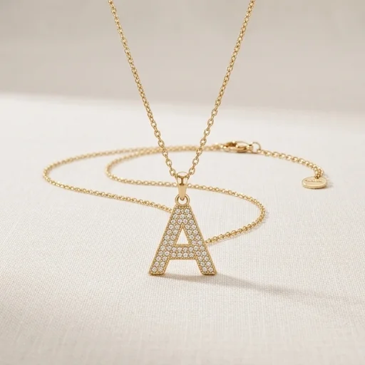 BaubleBar Initial Necklace view 2