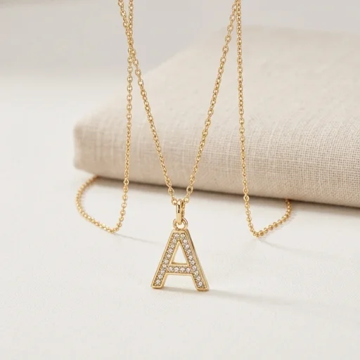 BaubleBar Initial Necklace view 3
