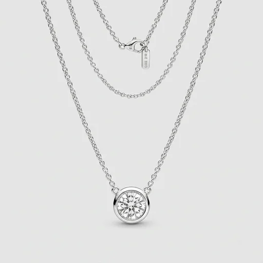 Pandora Bezel Charm Necklace view 3