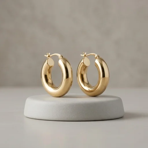Mejuri Bold Hoops view 2