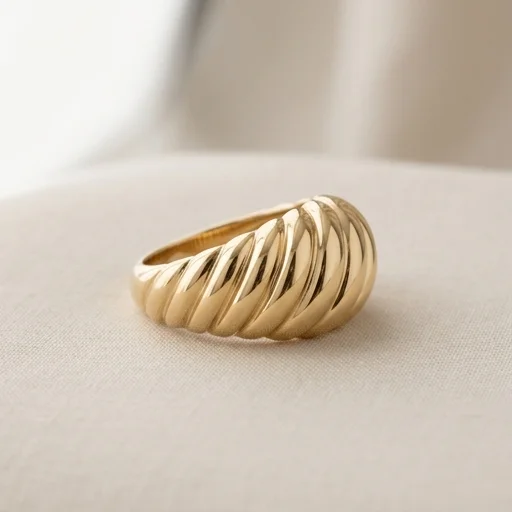Mejuri Croissant Dome Ring view 2