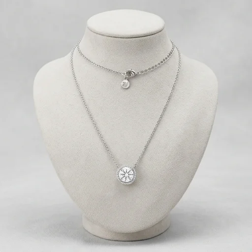 Swarovski Attract Round Cut Pendant Necklace view 2