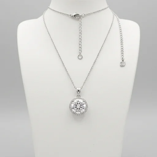 Swarovski Attract Round Cut Pendant Necklace view 3